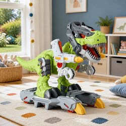 Green Kids Dinosaur Push Car with Mist Function for Play 56cm