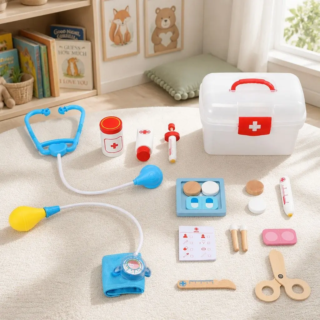 Kids Doctor Nurse Medical Pretend Play Set 16 Pieces Toy Kit