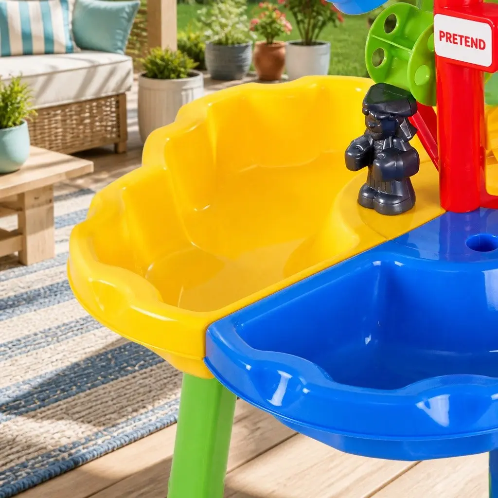 Kids Sand Water Table Outdoor Play Set Beach Toy Pretend Play Blue 3+