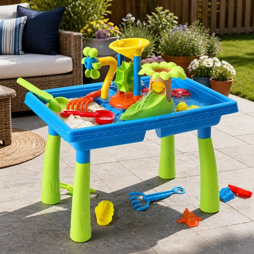 Kids Sand and Water Table Rotating Windmill 57cm x 39cm x 56cm