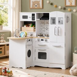 Explore Culinary Adventures with This Wooden Toy Kitchen