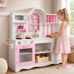 Your Child's Dream Wooden Kitchen Playset with Food Set