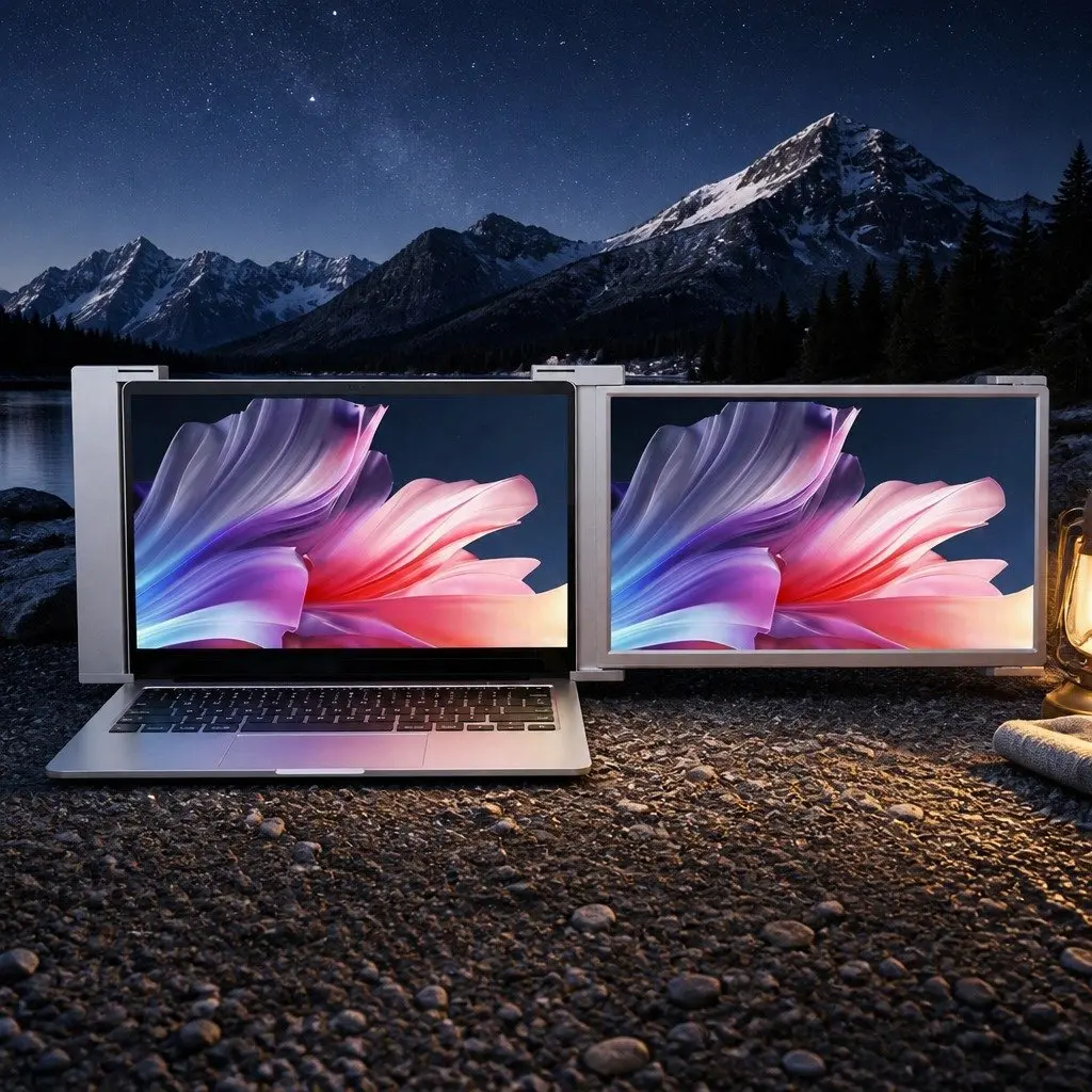 14 Inch Portable Monitor Laptop Screen Extender 1080P IPS USB-C Dual Display