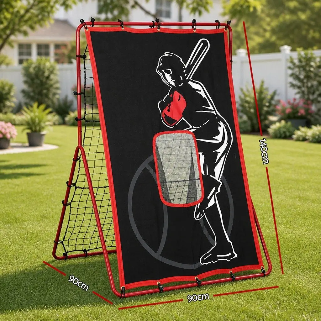 Baseball Pitching Net Target Rebound Training Aid 2 in 1 Hitter Practice Kit