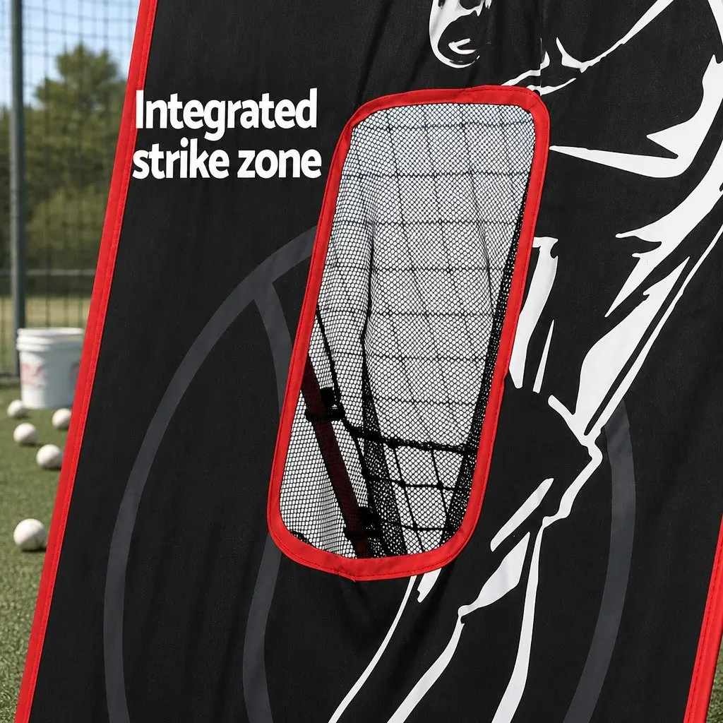 Baseball Pitching Net Target Rebound Training Aid 2 in 1 Hitter Practice Kit