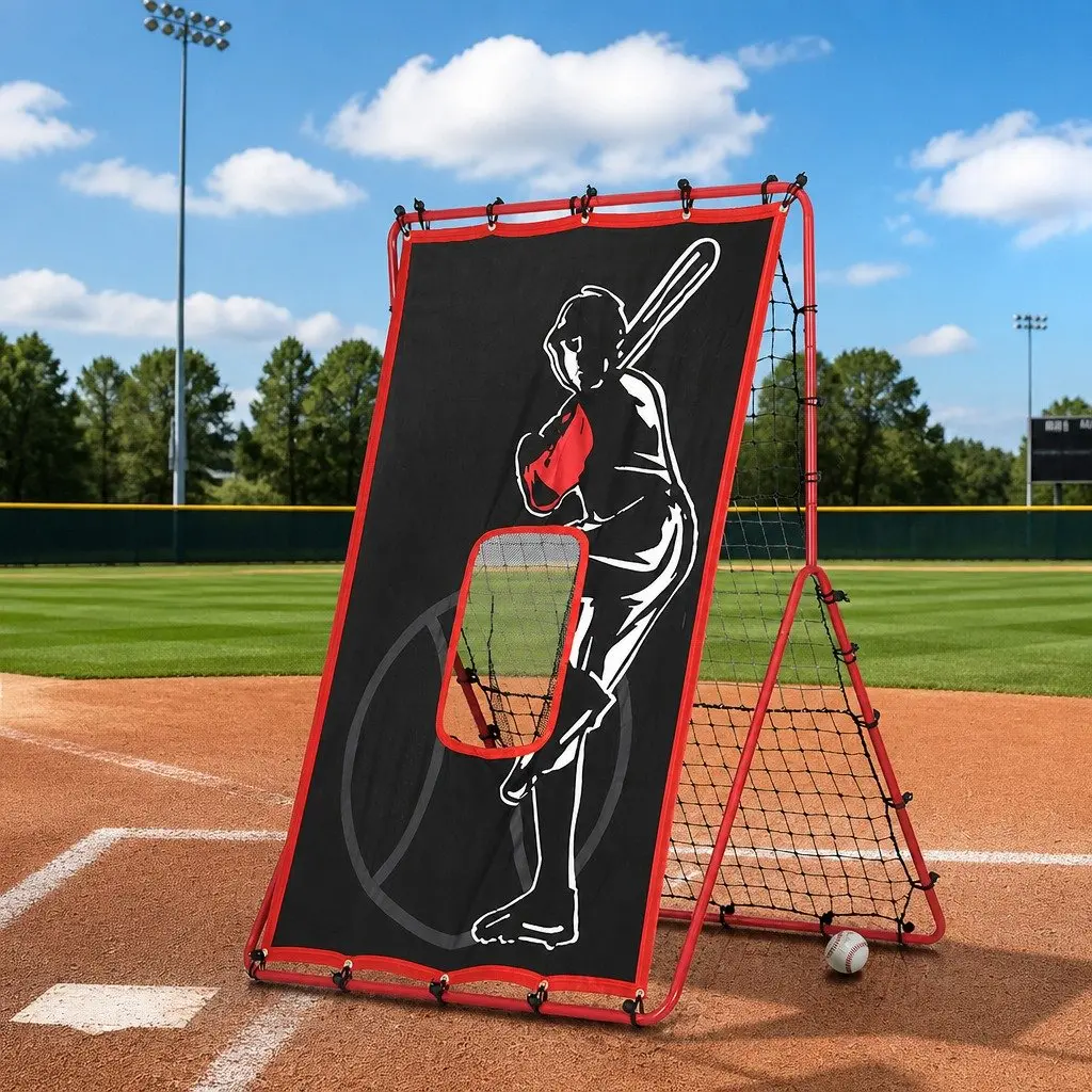 Baseball Pitching Net Target Rebound Training Aid 2 in 1 Hitter Practice Kit