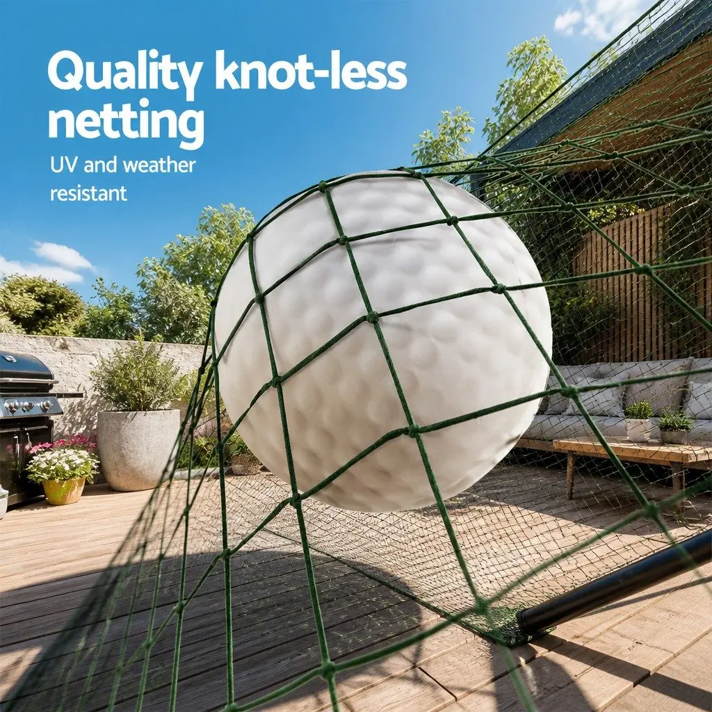 Golf Practice Net Hitting Cage 3m Training Aid Steel Frame Multi-Purpose Sports
