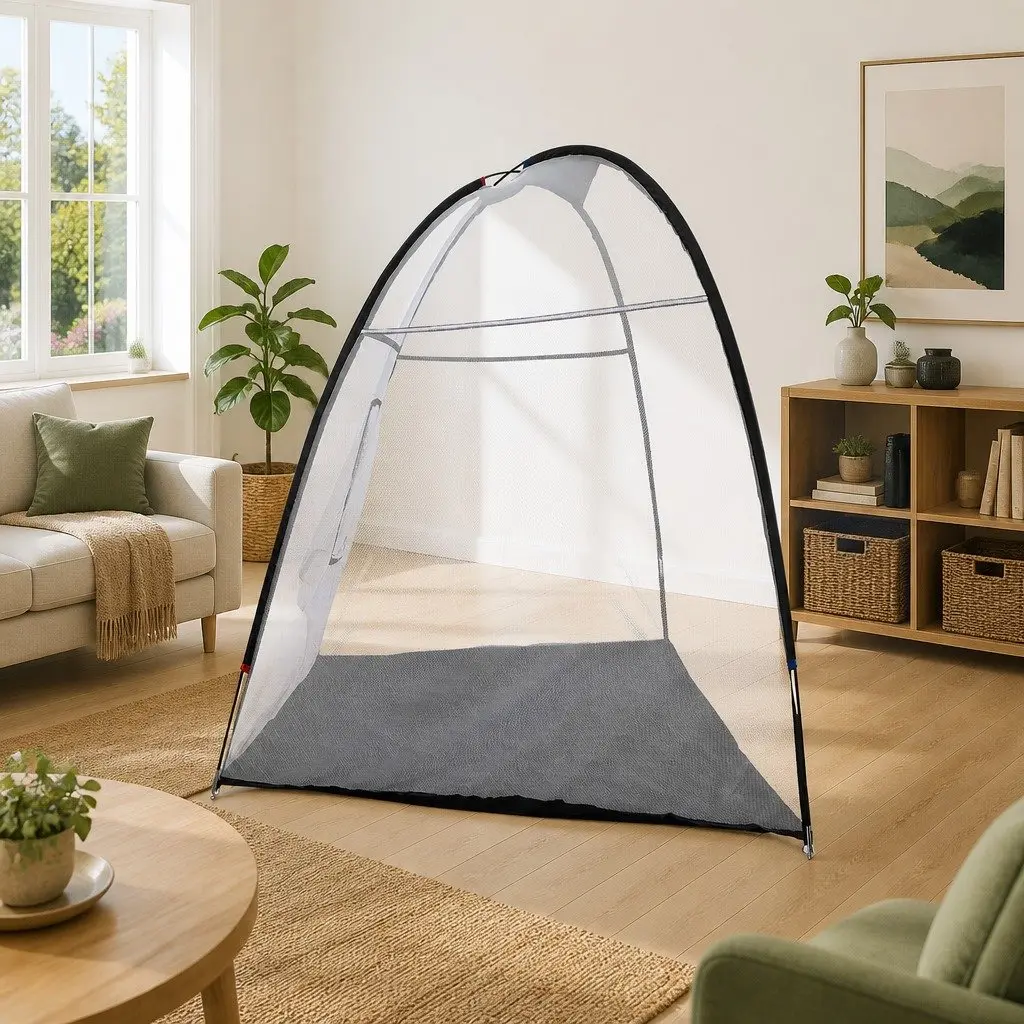 Golf Practice Net Portable 3.5m Training Aid with Large Target Pocket for Indoor Outdoor Use
