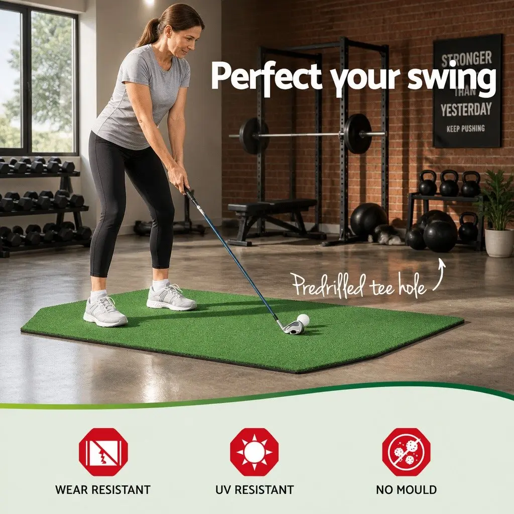Golf Practice Net with Driving Mat 3.5m Indoor Outdoor Training Aid