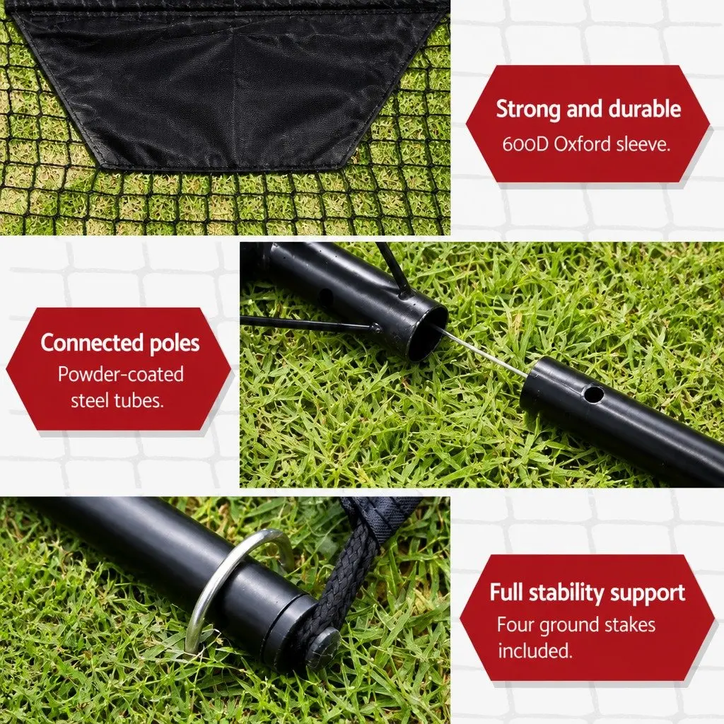 Portable Soccer Rebounder Net 1.8m Lightweight Black Training Goal
