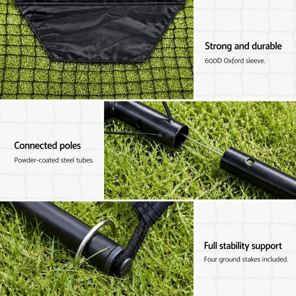Portable Soccer Rebounder Net 2.1m Durable Powder-Coated Steel Frame High-Density PE Net