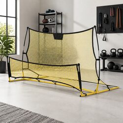 Portable Soccer Rebounder Net 2.1m Football Training Goal Yellow Sports