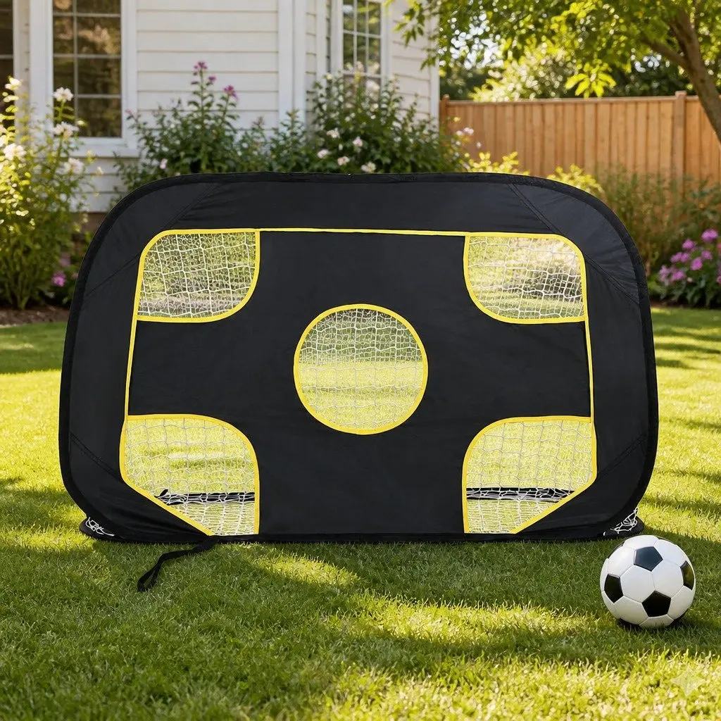 Portable Soccer Rebounder Net Lightweight 120 x 80 x 80 cm Black Indoor Outdoor