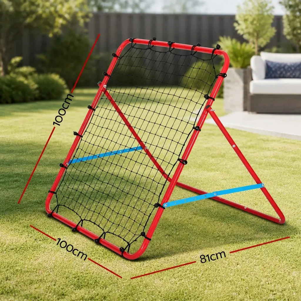 Portable Rebound Net Training Aid Soccer Baseball Football 100 x 81 x 100 cm Red