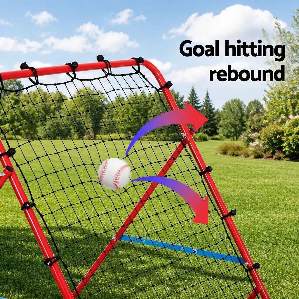 Portable Rebound Net Training Aid Soccer Baseball Football 100 x 81 x 100 cm Red