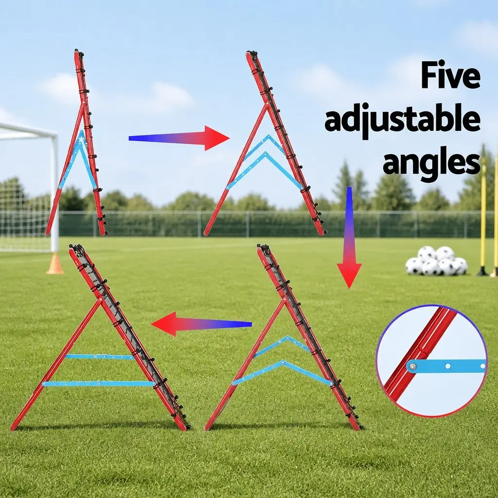 Portable Rebound Net Training Aid Soccer Baseball Football 100 x 81 x 100 cm Red