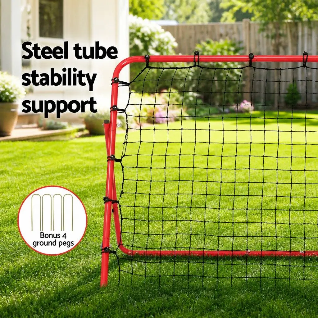 Portable Rebound Net Training Aid Soccer Baseball Football 100 x 81 x 100 cm Red