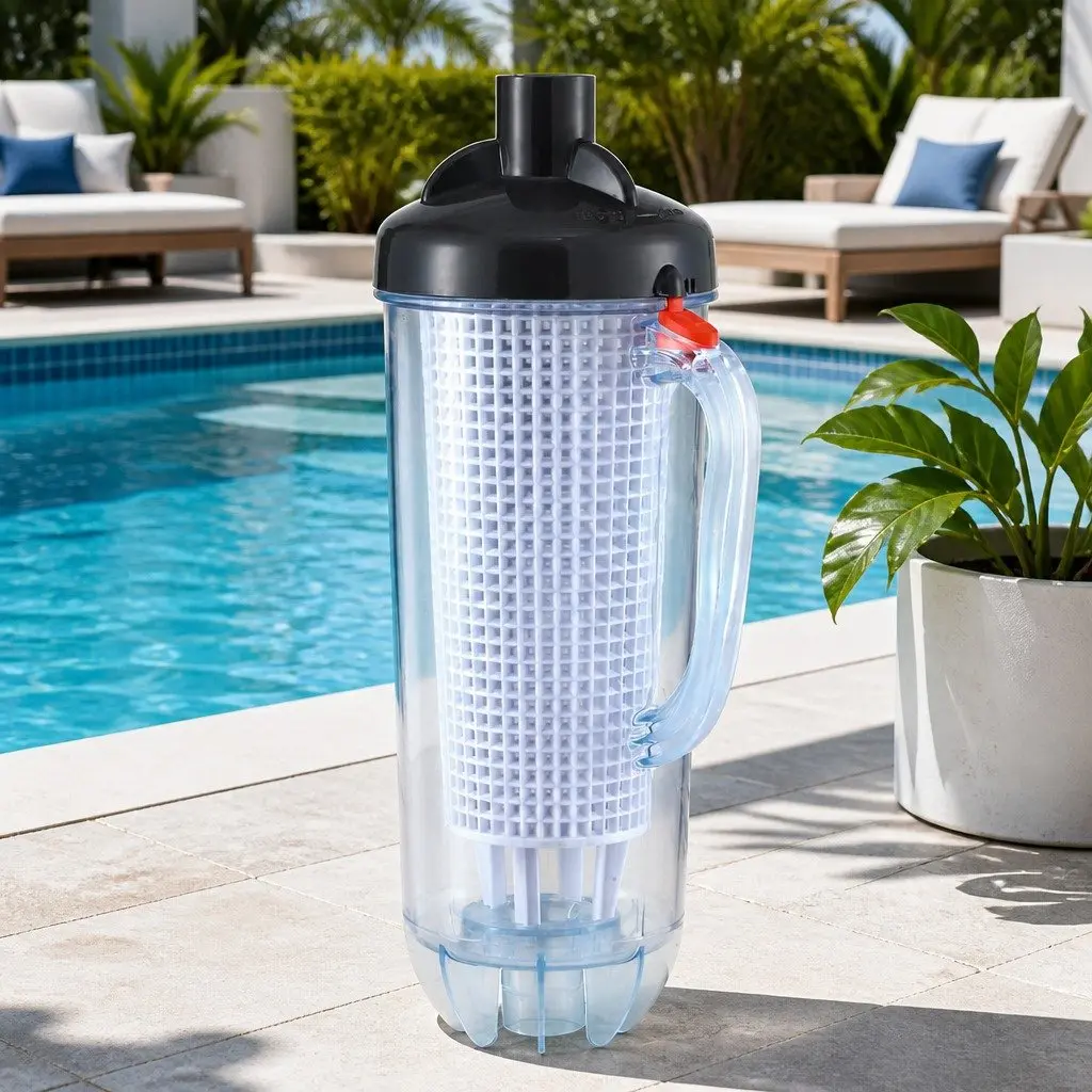 Pool Leaf Canister Cleaner Suction Catcher In-ground Swimming Pools Universal