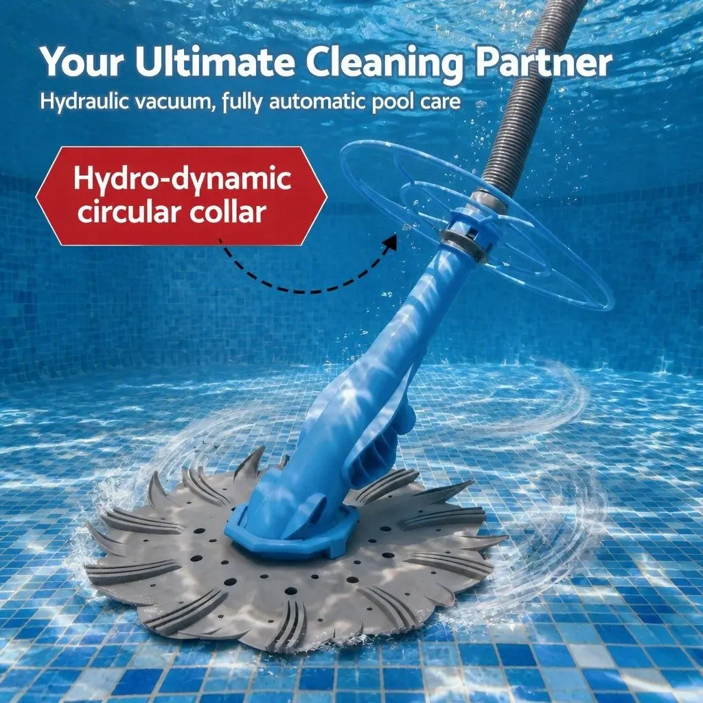 Automatic Pool Vacuum Cleaner Floor Wall Climbing System Above Ground In-Ground