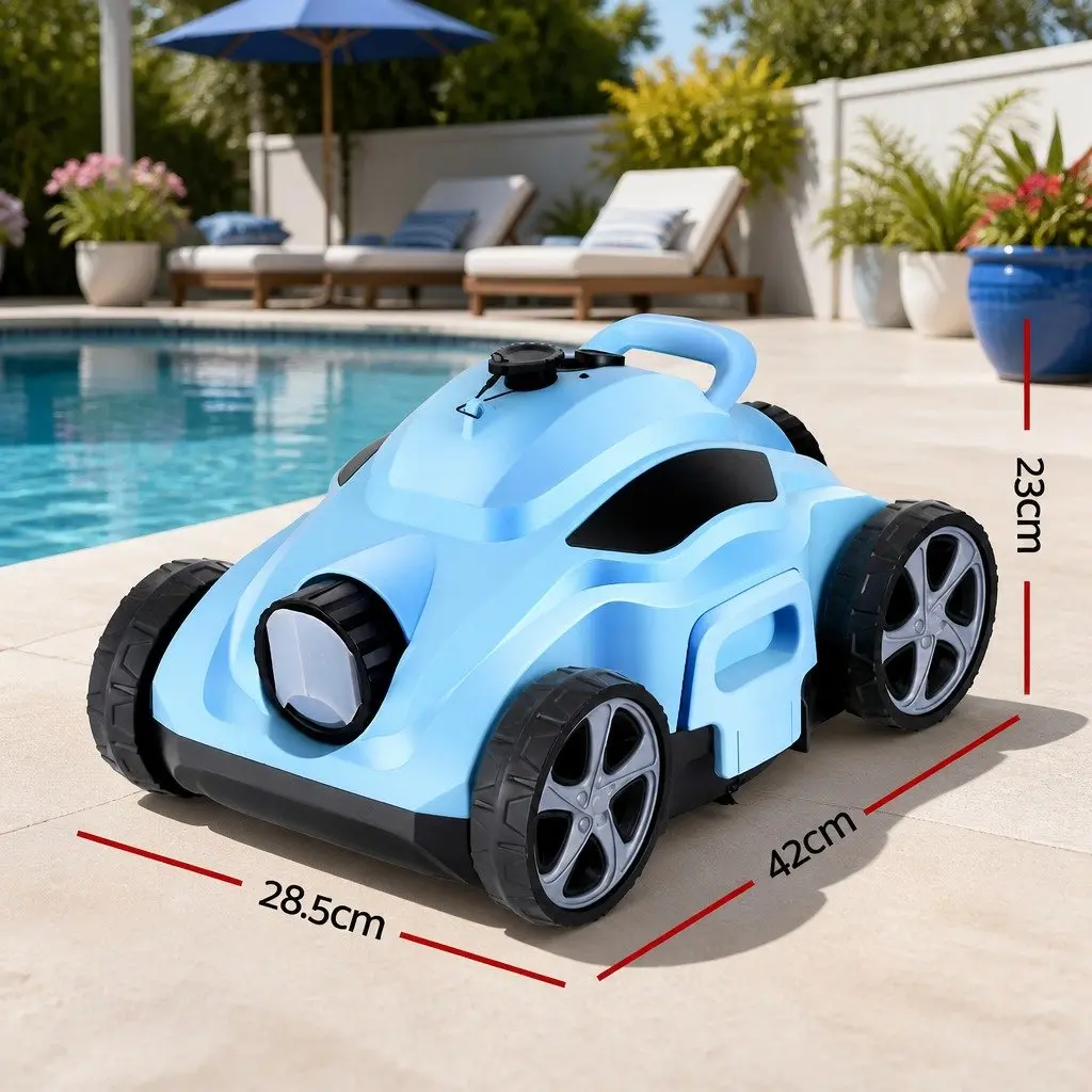 Robotic Pool Cleaner Cordless Smart Cleaning Technology Blue 42cm x 28.5cm x 23cm