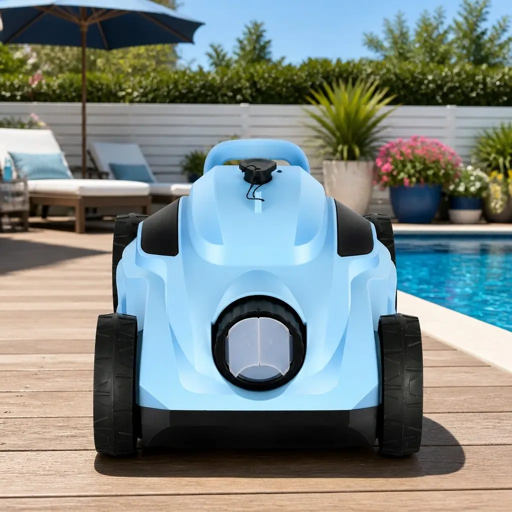 Robotic Pool Cleaner Cordless Smart Cleaning Technology Blue 42cm x 28.5cm x 23cm