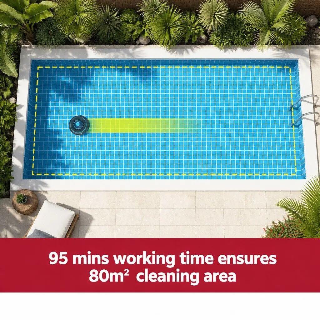 Robotic Pool Cleaner Automatic Vacuum Cordless Grey Swimming Pool Cleaner Robot