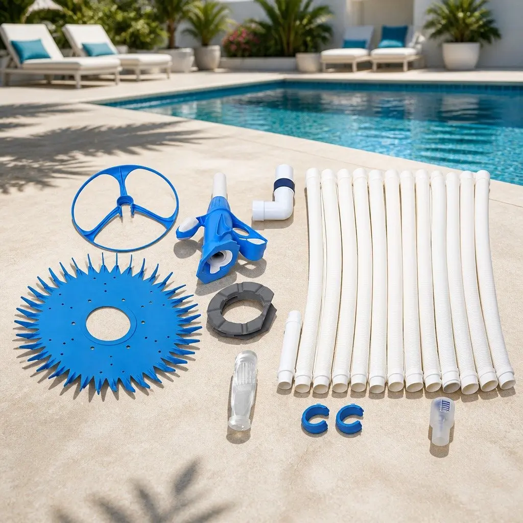 Automatic Swimming Pool Cleaner Vacuum Blue 10M Hose
