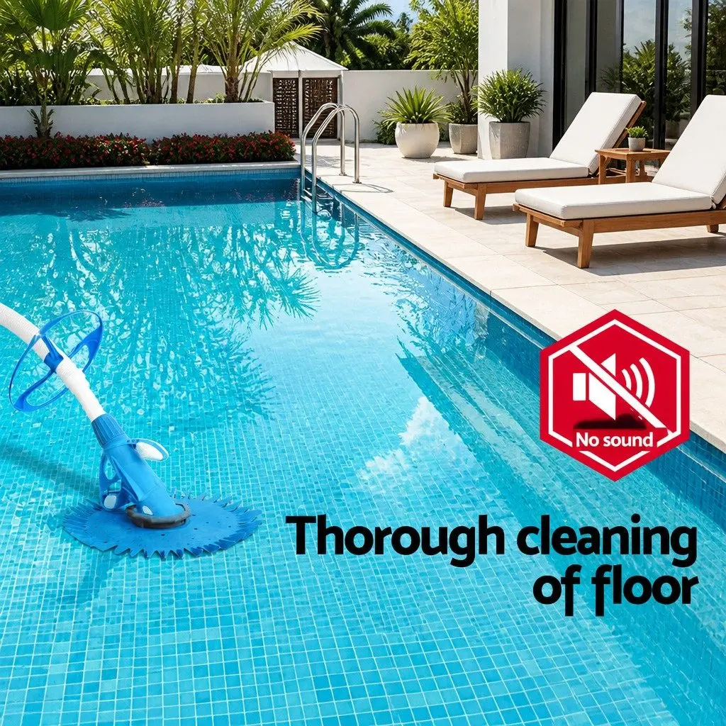 Automatic Swimming Pool Cleaner Vacuum Blue 10M Hose