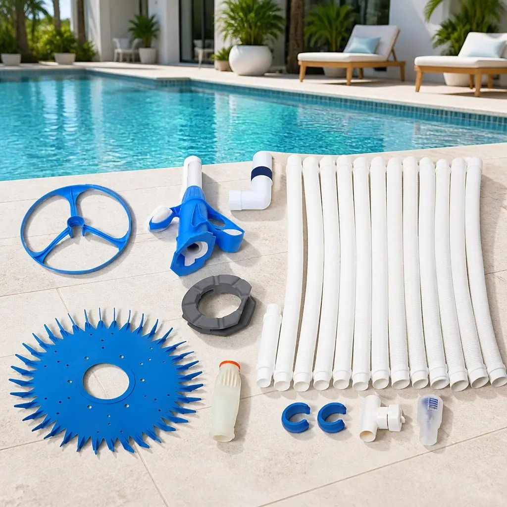 Automatic Swimming Pool Cleaner Vacuum Blue 10M Hose
