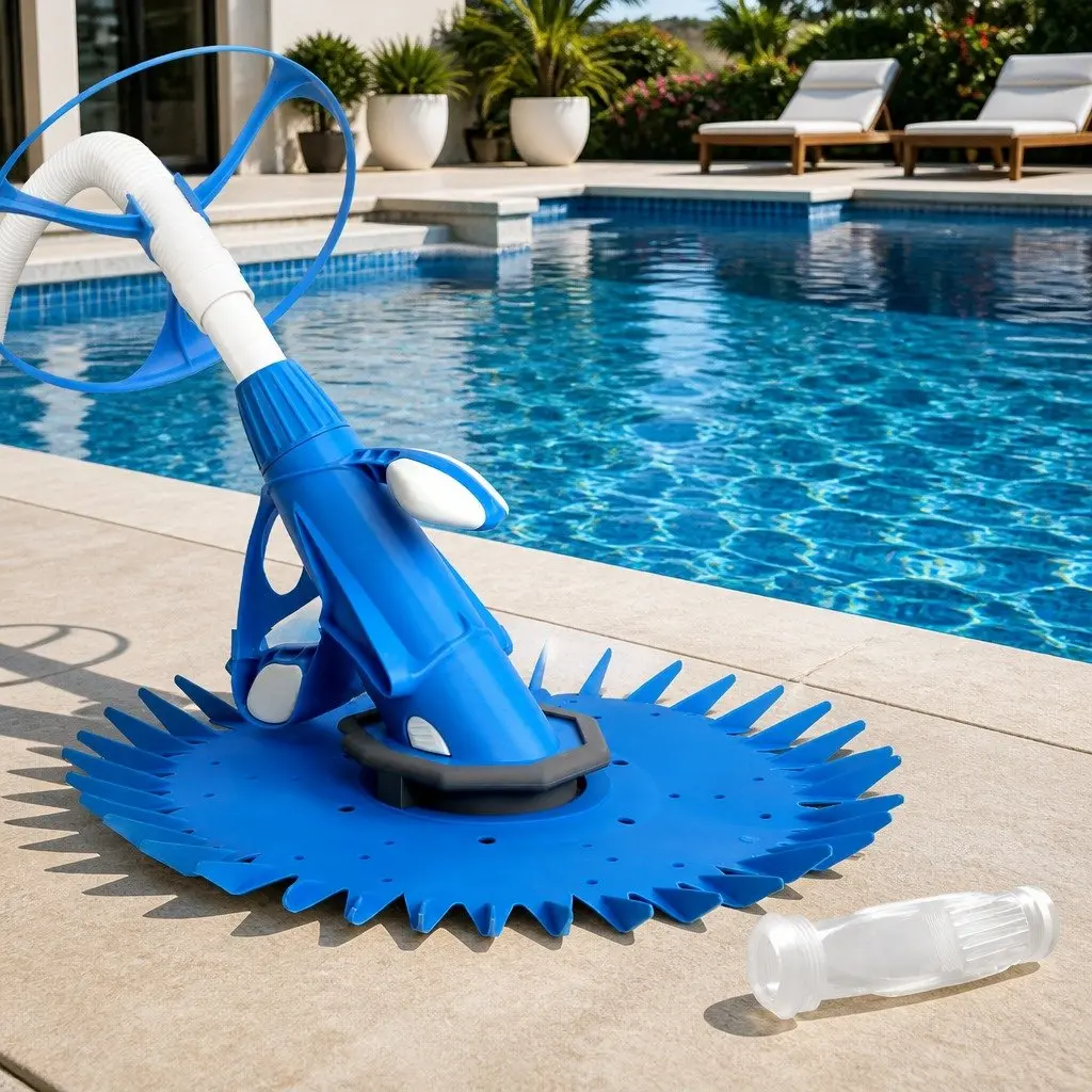 Automatic Swimming Pool Cleaner Vacuum Blue 10M Hose