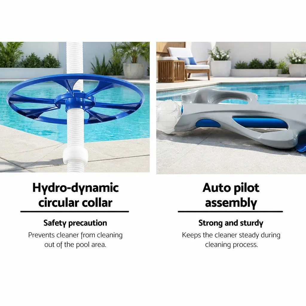 Automatic Pool Cleaner Vacuum Suction 10M Hose System Above Ground In-Ground