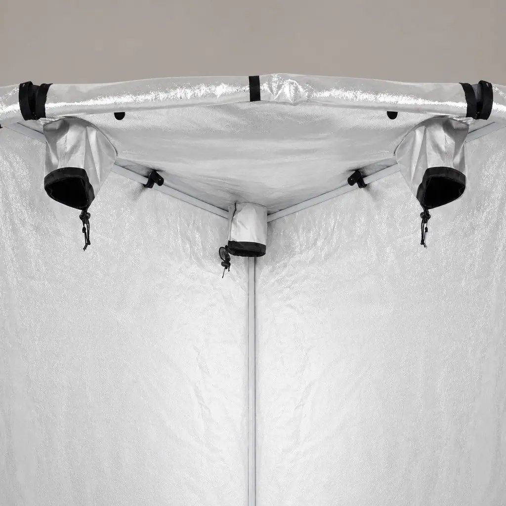 Indoor Grow Tent Hydroponics System Steel Frame 600D Oxford Cloth 100cm x 100cm x 142cm