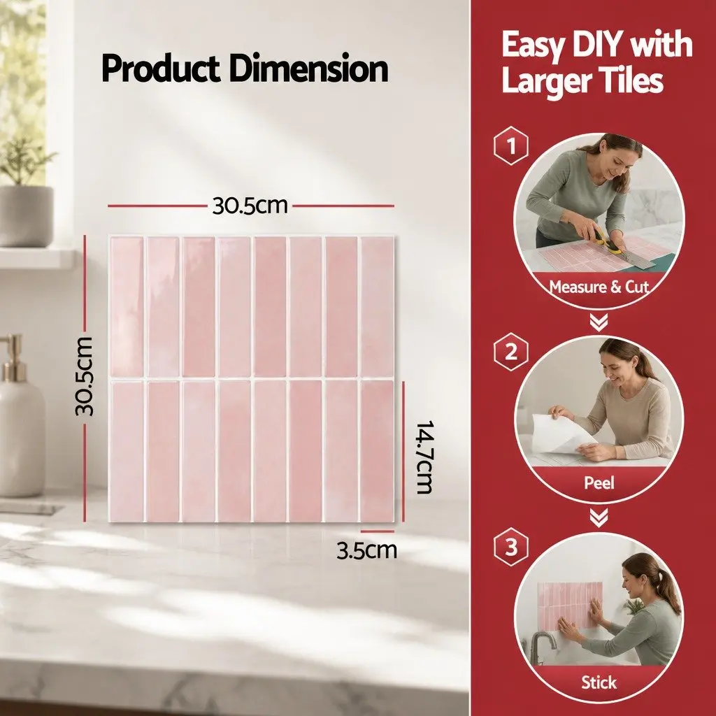 Pink 3D Wall Tiles