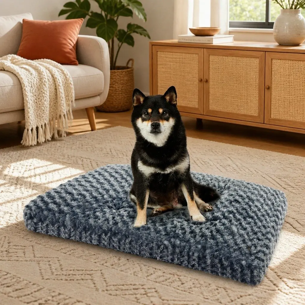 Dog Pet Bed Calming Plush Soft Washable Non-slip 73cm