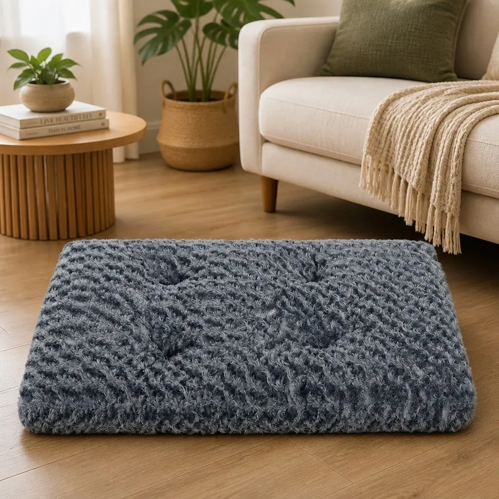 Dog Bed Pet Calming Plush Washable Soft Warm Cozy Nest Lounger for Small Large