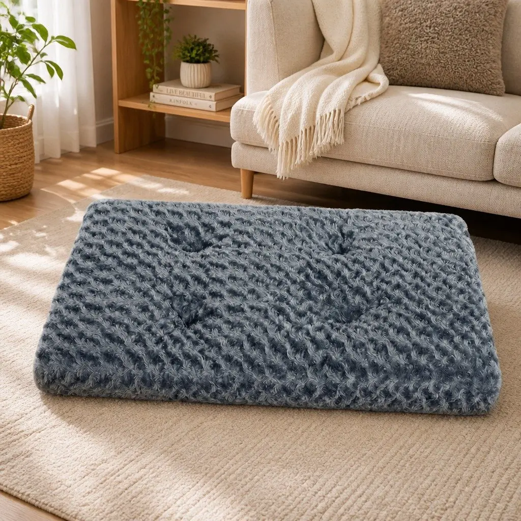 Dog Bed Pet Calming Washable Soft Plush Warm Cozy Sleeping Mat Floor Kennel Sofa