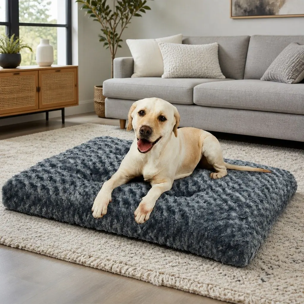 Dog Pet Bed Plush Calming Soft Warm 48 Inch