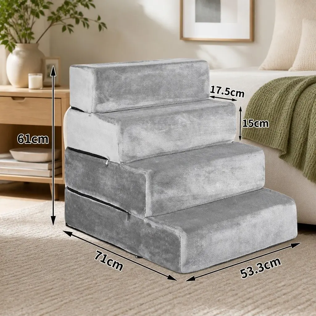 Pet Stairs 4 Step Ramp Portable XX-Large Indoor Climbing Ramp Furniture Access
