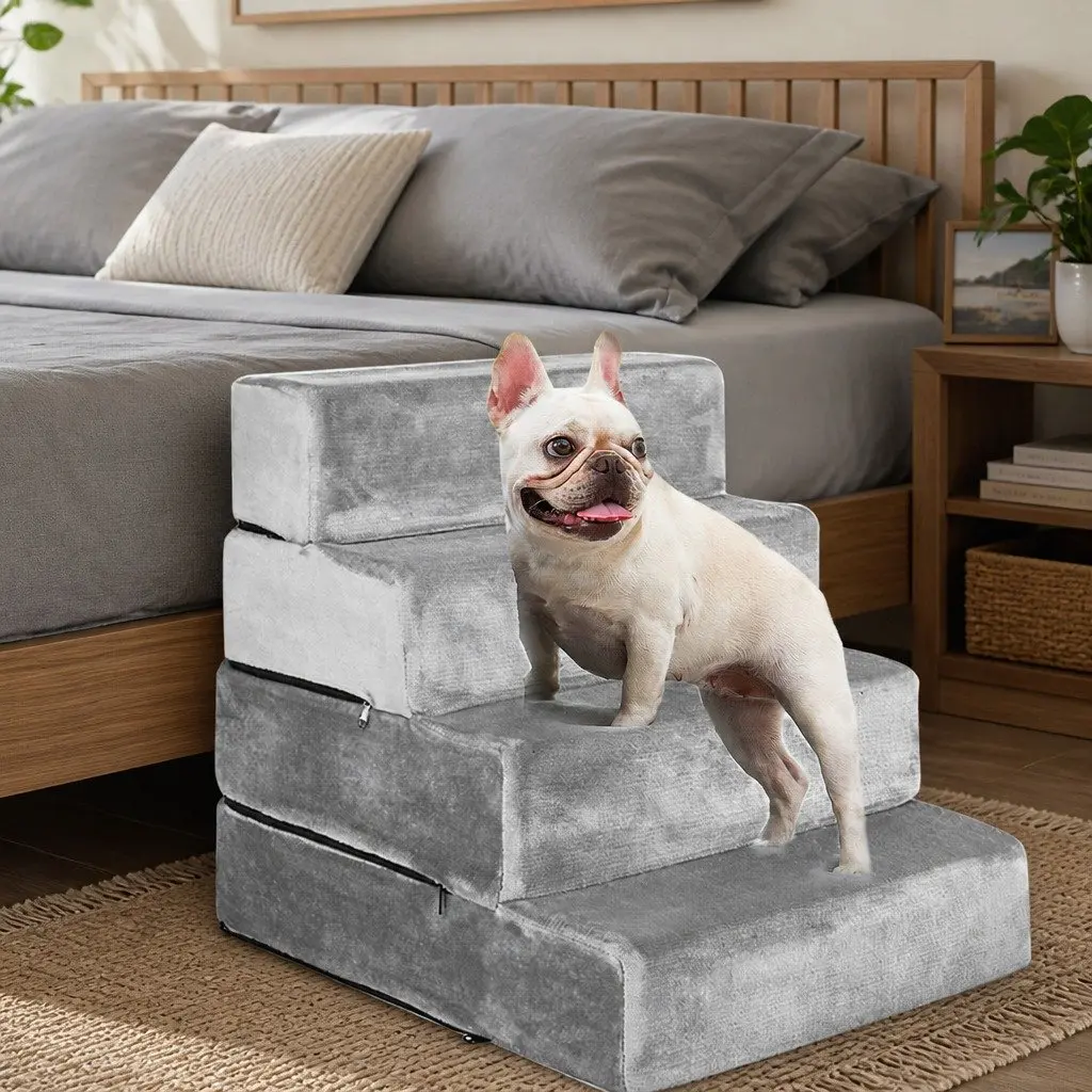 Pet Stairs 4 Step Ramp Portable XX-Large Indoor Climbing Ramp Furniture Access