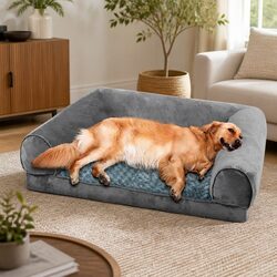 Cuddle Up with This Friendly XL Grey Orthopaedic Pet Bed Cover