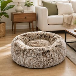Dog Calming Bed Cover Medium Donut Shape Removable Plush Pet Cushion