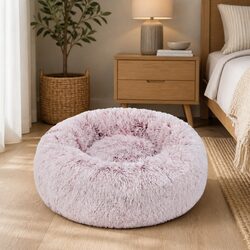 Pet Donut Bed in Pink - Soft Comfort for Your Pets
