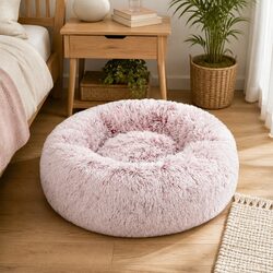 Friendly XL Pink Donut Pet Bed for Your Furry Friends
