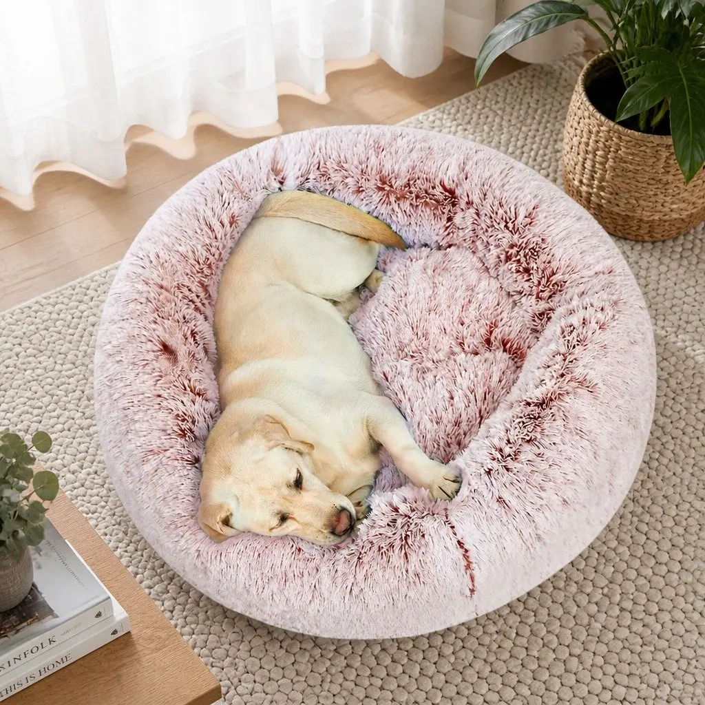 Dog Calming Bed Removable Cover XX-Large Pink Replacement Pet Bed Cover