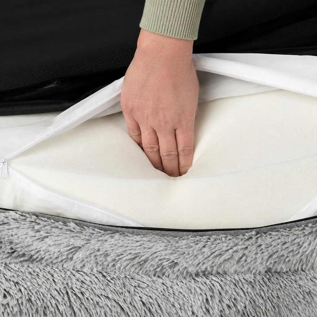 Pet Bed Orthopedic Sofa Small Memory Foam Supportive Bolster Plush