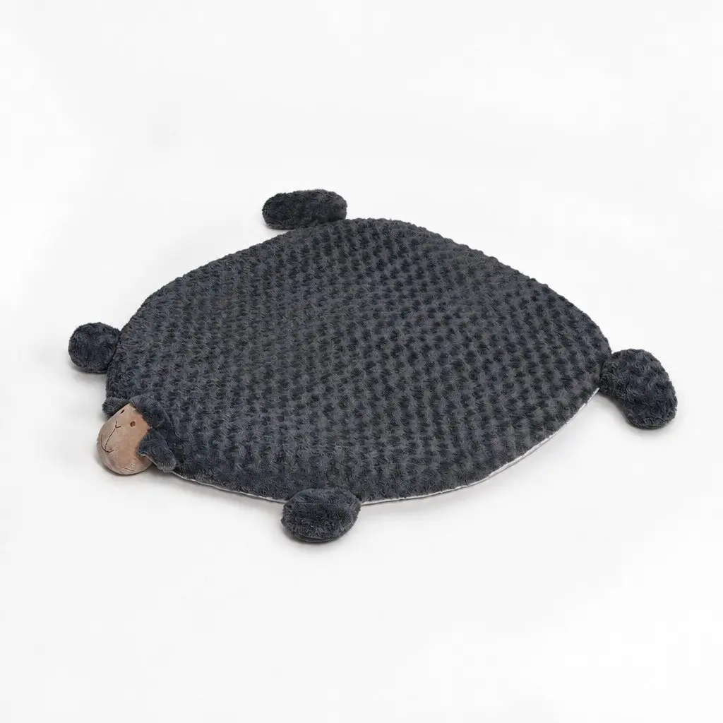 Pet Bed Cat Dog Calming Cushion Large Squeaky Toys Plush Charcoal Grey