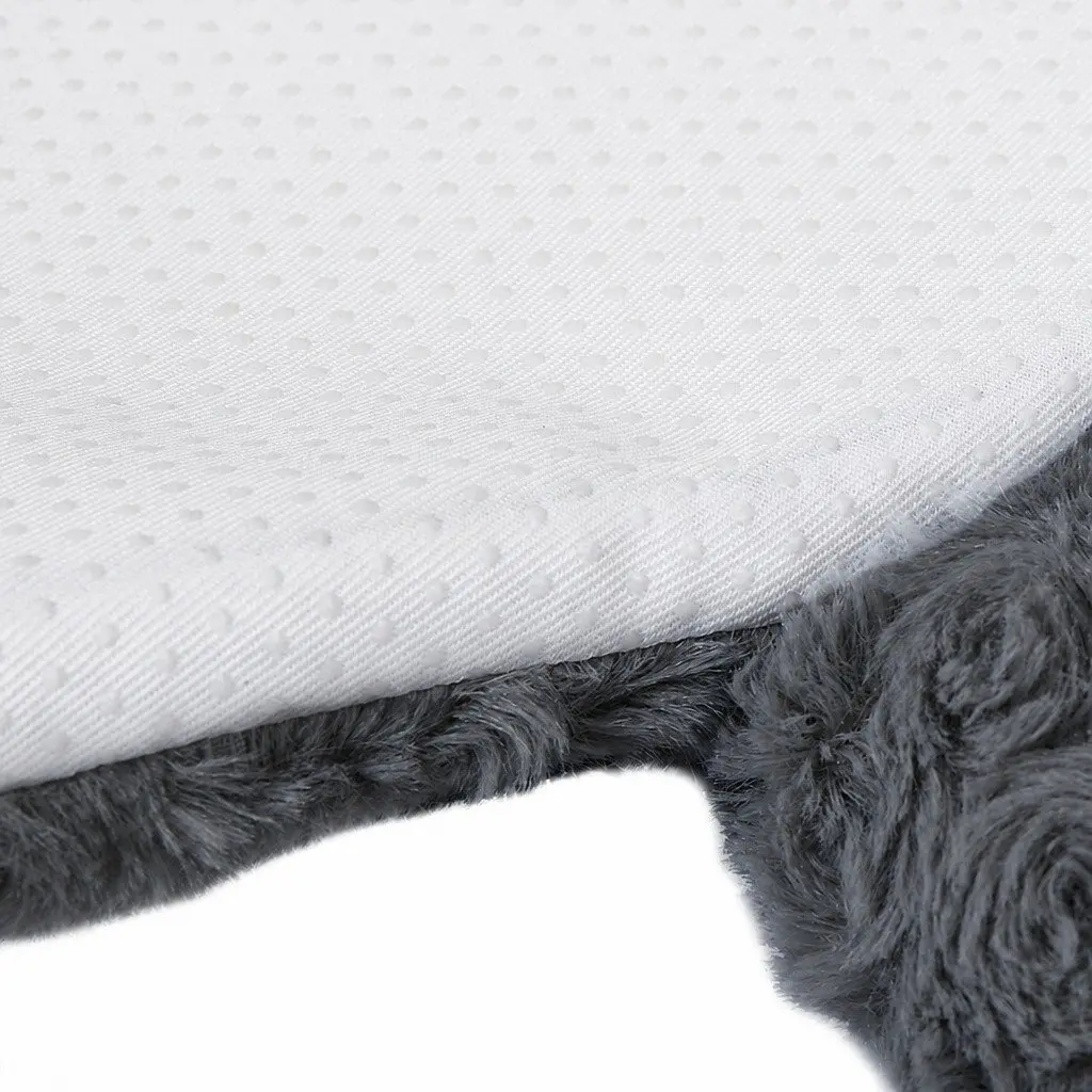 Pet Bed Cat Dog Calming Cushion Large Squeaky Toys Plush Charcoal Grey