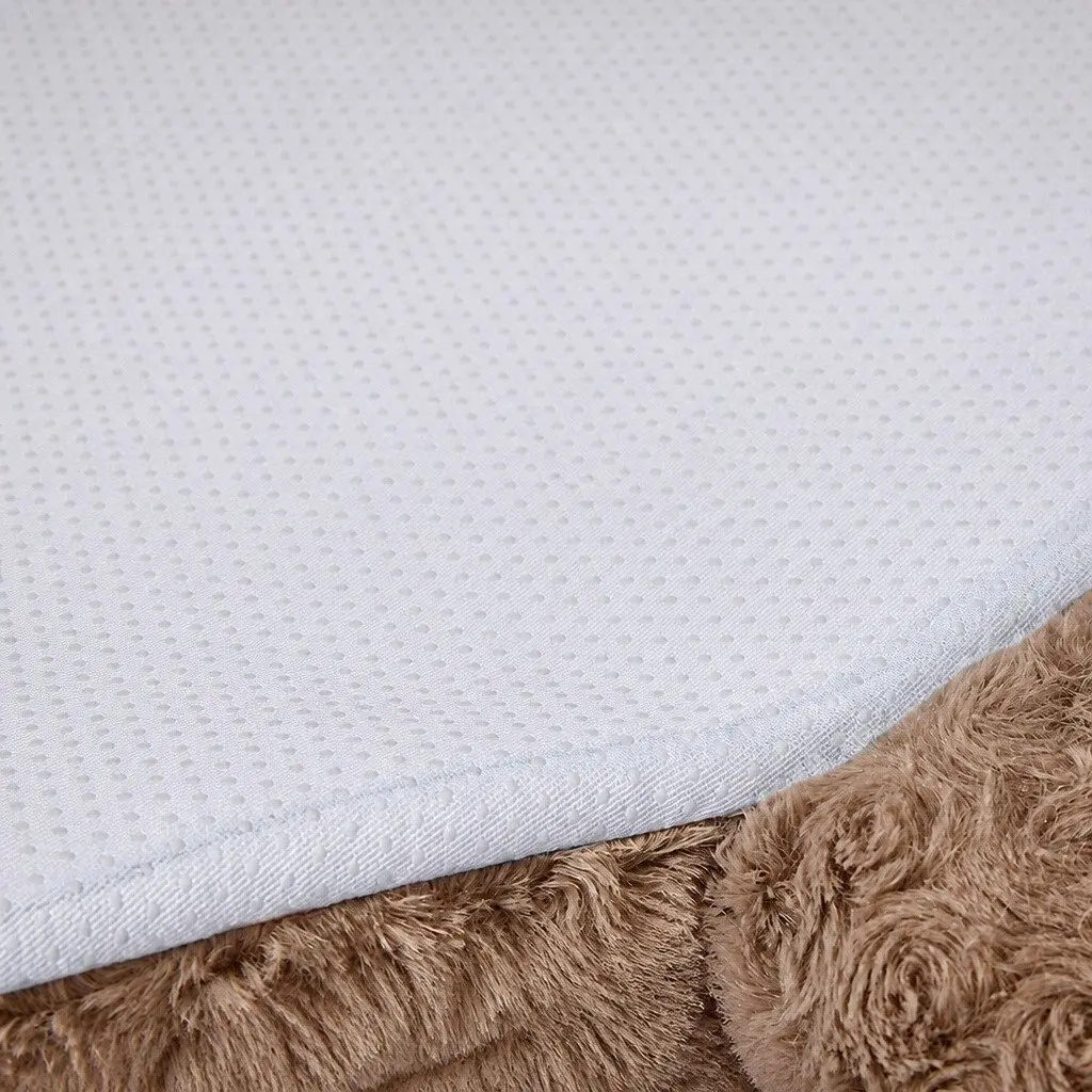 Pet Bed Cushion Dog Cat Calming Sleeping Mat with Corner Squeaky Toys Large