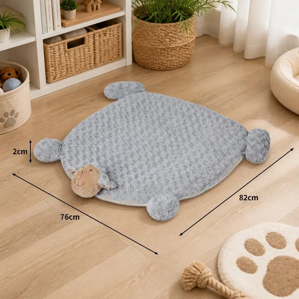 Calming Cushion Pet Bed Medium Soft Grey for Cats and Dogs