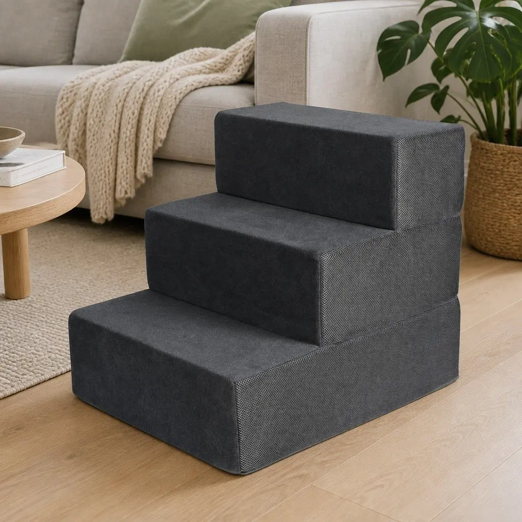 Pet Stairs Adjustable Height Multi-Steps Anti-Slip Climb Helper